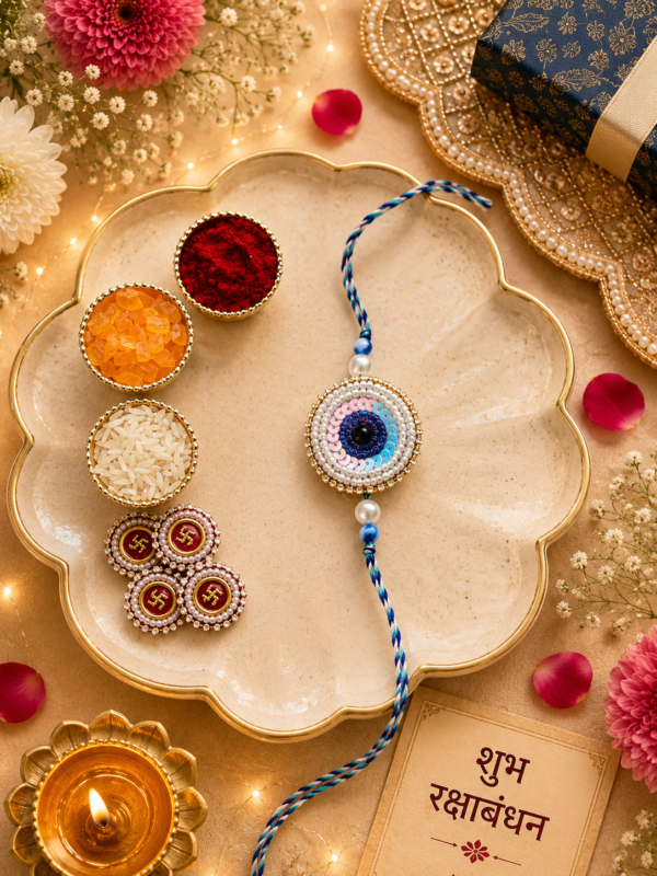 Blue Eye Charm Rakhi
